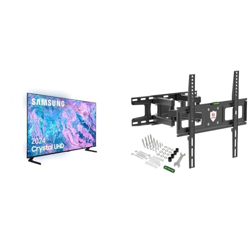 SAMSUNG TV Crystal UHD 4K 2024 43CU7095 Smart TV de 43' con PurColor, Procesador Crystal UHD & Soporte de Pared inclinable, orientable para televisores de 32 a 60 Pulgadas, Adecuado para Pantalla