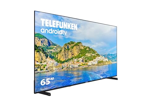 Telefunken 65DTUA724 - Android TV 65 Pulgadas 4K Ultra HD, Diseño sin Marcos, HDR10, Dolby Vision, Bluetooth, Chromecast Integrado, Compatible con Google Assistant, Dolby Atmos