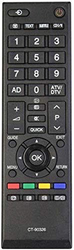 Nuevo Control Remoto Toshiba CT-90326 Mando a Distancia Compatibilidad mando toshiba ct-90326 Adecuado para mando para TV toshiba 40LV703G1 40LV733F 40LV733N 40LV675 40LV675D 40LV833F 40LV833G