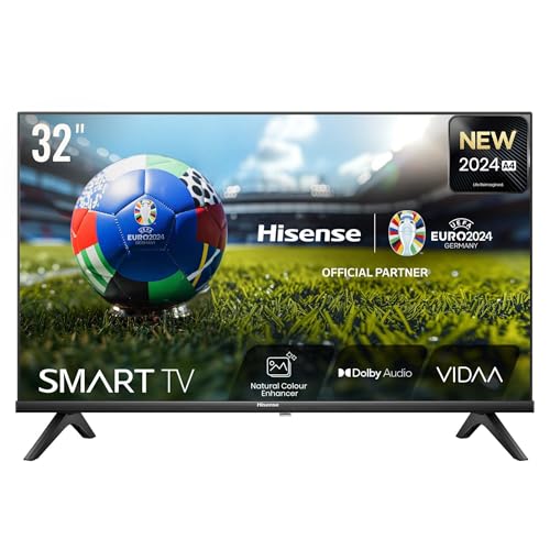 Hisense 32A4N - Smart TV HD 32 Pulgadas, TV con Modo Juego, Deportes IA, Dolby DTS HD, VIDAA U6, función Compartir en el televisor, DVB-T2, Auto ordenación de los Canales TDT (Nuevo 2024)