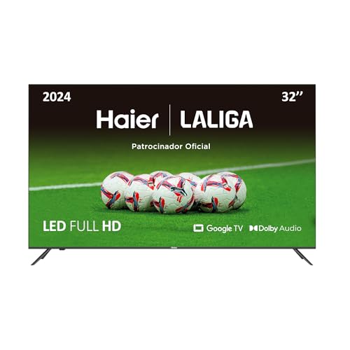 Haier Direct LED Full HD H32K702FG - 32', Smart-TV, HDR, Dolby Audio, Android 11, Smart-TV, Google Assistant, Bluetooth 5.1, DBX TV, HDMI 2.1 x 3, sin Marcos, 2022