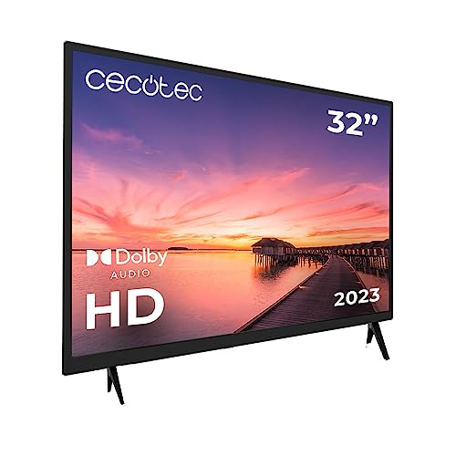 Cecotec Televisor TV 0 Series 0032. Pantalla de 32 Pulgadas, HD, Resolución de imágenes y Videos óptima, Sistema Dolby, Memoria Flash, Conectividad HDMI/USB, Mando a Distancia, Clase E