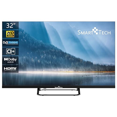 Smart Tech 32HN01V, Sin Smart HD LED TV, 32 Pulgadas (80 cm), Triple sintonizador Dolby Audio H.265 3xHDMI, 2xUSB…