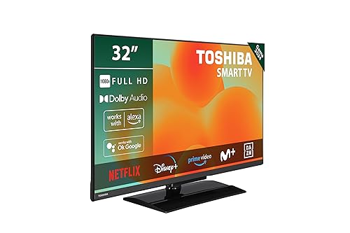 TOSHIBA 32LV3E63DG Smart TV de 32', con Resolución Full HD (1920 x 1080), HDR, Compatible con Asistente de Voz Alexa y Google, Bluetooth