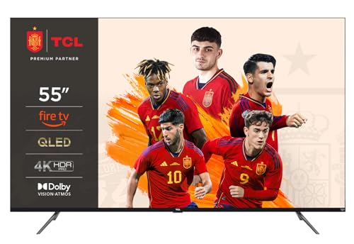 TCL 55CF630 126cm (55 ') QLED Fire TV (4K Ultra HD, HDR 10+, Dolby Vision & Atmos, Smart TV, Game Master, 60Hz Motion clarity), Negro