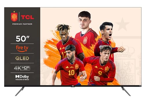 TCL 50CF630 126cm (50 ') QLED Fire TV (4K Ultra HD, HDR 10+, Dolby Vision & Atmos, Smart TV, Game Master, 60Hz Motion clarity), Negro