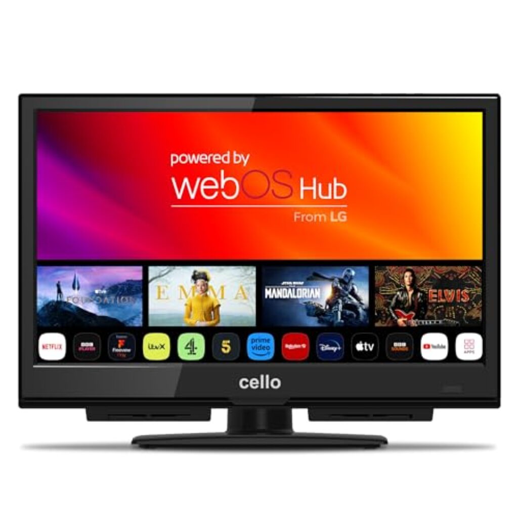 Cello C1624WS 16" Smart TV WEBOS by LG Full HD LED TV Triple Sintonizador DVB-T/T2-C-S/S2 HDMI USB Bluetooth 230V Pitch Sound para una Experiencia de Sonido única