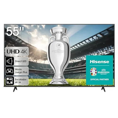 Hisense TV 55A6K - UHD 4K, Smart TV de 55 Pulgadas, Dolby Vision, Modo juego Plus, DTS Virtual X, control por voz televisor (2023)¡¡OFERTAS TELEVISORES!!