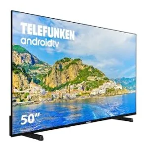 Telefunken 50DTUA724 - Android TV 50 Pulgadas 4K Ultra HD, Diseño sin Marcos, HDR10, Dolby Vision, Bluetooth, Chromecast Integrado, Compatible con Google Assistant, Dolby Atmos - ¡¡OFERTAS TELEVISORES!!