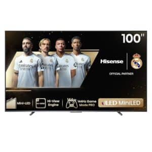 Hisense TV 100U7KQ - Mini-LED Smart TV de 100 Pulgadas,Televisor MiniLED más Grande del Mercado,Quantum Dot Colour, Modo Juego de 144Hz, Full Array Local Dimming, Dolby Vision IQ & Dolby Atmos(2023)