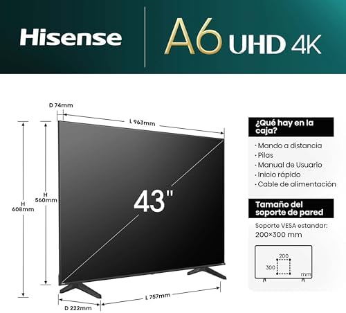 Hisense 43A6N mando a distancia