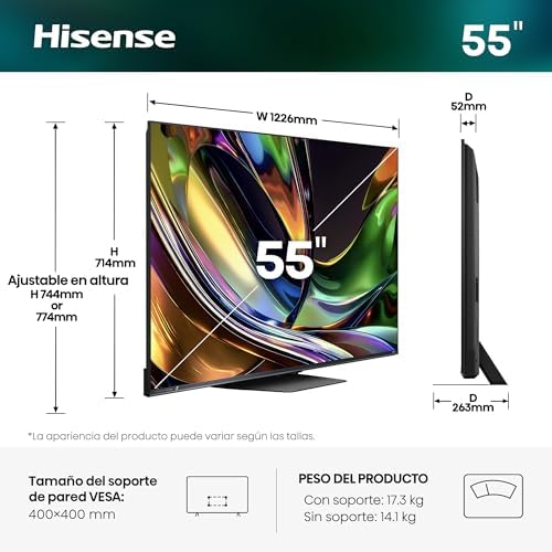 Hisense 55E8S detalle panel MiniLED