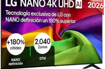 LG 55NU800B6LA: Smart TV Nano UHD AI 55″ 4K con antirreflejos 94% y webOS 25