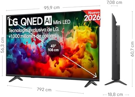 LG 43QNED70B6C vista lateral