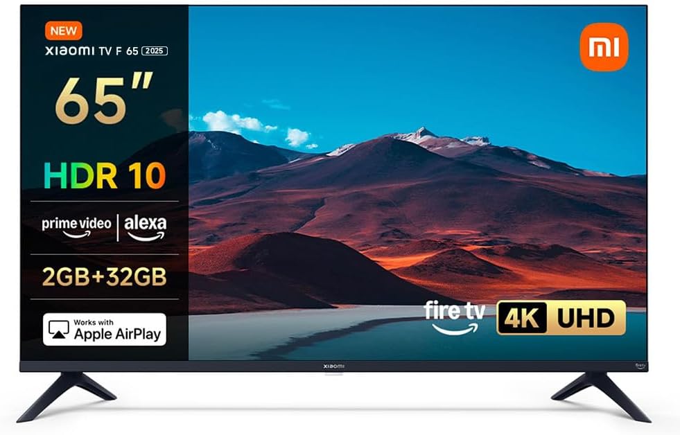 Xiaomi TV F 65 pulgadas 4K UHD con Fire TV, Alexa y Apple AirPlay