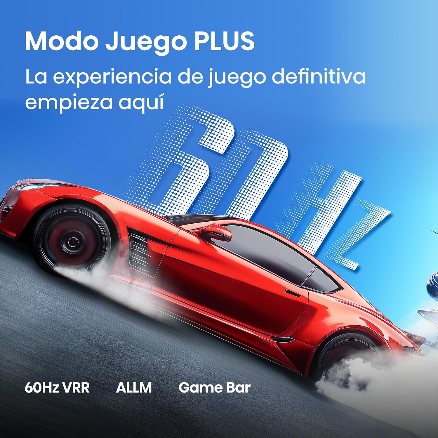 Modo Juego Plus de la Hisense 43E7S con VRR 60 Hz y ALLM