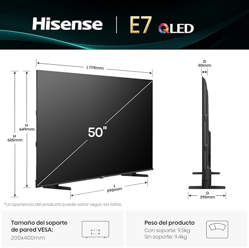 Hisense 50E7Q QLED 50 pulgadas