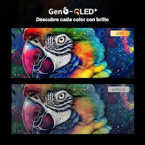 Metz 32MQH7000Z Gen 6 QLED+ con y sin