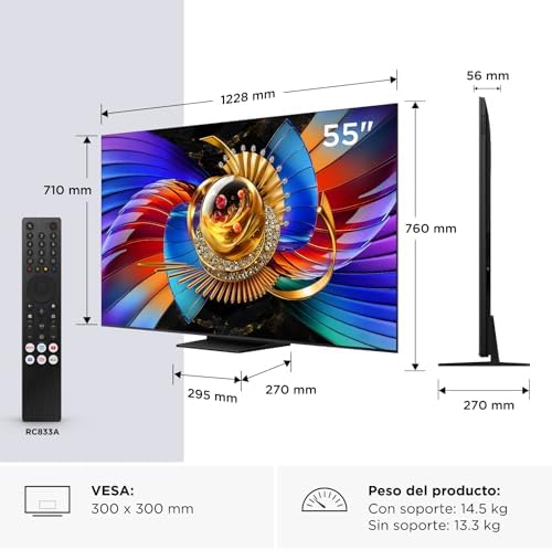TCL 55Q7D Pro 55 pulgadas SQD-Mini LED 4K 144 Hz, Google TV, imagen 2
