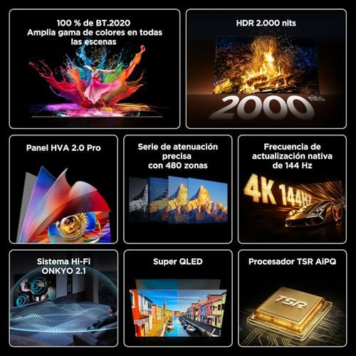 TCL 55Q7D Pro 55 pulgadas SQD-Mini LED 4K 144 Hz, Google TV, imagen 3