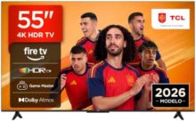 TCL 55V6D 55 pulgadas: el 4K con Fire TV y Dolby Atmos que sorprende por precio