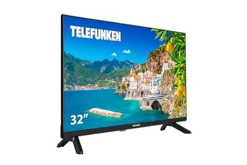 Telefunken 32DTH724 – TV 32 Pulgadas HD sin Marcos, Diseño Elegante, DVBT2/S2/C, [Clase de eficiencia energética E], Alta Definición, Tecnología de Sintonización Avanzada – ¡¡OFERTAS TELEVISORES!!